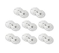 sourcing map 8 Sets Sewing Snap Buttons, 23mm Invisible Press Studs Buttons Sew-on Metal Snap Fasteners Zinc Alloy for Clothes DIY Crafts, Silver