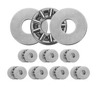 sourcing map 8 Sets TC411+2TRA Thrust Needle Roller Bearings with Washers, 1/4 x 11/16 x 5/64 inch Chrome Steel Needles Roller Bearing