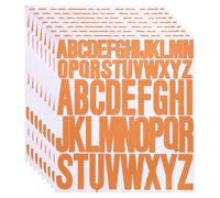 sourcing map 8 Sheet Vinyl Letter Stickers, 1 Inch, 2 Inch 416Pcs Self Adhesive Alphabet Stickers Waterproof Decals for Wall Poster Window DIY Crafts Art Making, Orange