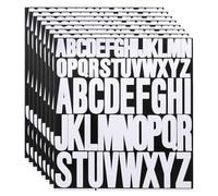 sourcing map 8 Sheet Vinyl Letter Stickers, 1 Inch, 2 Inch 416Pcs Self Adhesive Alphabet Stickers Waterproof Decals for Wall Poster Window DIY Crafts Art Making, White