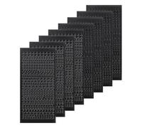 sourcing map 8 Sheets Nail Glitter Alphabet Letter Stickers Vinyl Waterproof 3D Small Upper Lower A to Z Self Adhesive for Nail Photo Scrapbook Decoration, Black