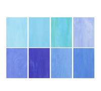 sourcing map 8 Sheets Stained Glass Sheets,4 x 6 Inch Variety Mosaic Glass Tiles for DIY Projects Home Crafts Decoration,Blue Series
