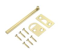 sourcing map 8" Solid Brass Surface Bolt, Concealed Security Slide Latch Door Lock with Screws, Brushed French Door Lock for Closet Cabinet Recessed Doors, Gold Tone