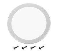 sourcing map 8" Speaker Grill Mesh Cover, Metal Speaker Cover Subwoofer Mesh Grill Guard Protector with Silver ABS Plastic Frame for Car Audio Accessories with 4 Screws, White