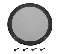 sourcing map 8" Speaker Grill Mesh Cover, Metal Speaker Cover Subwoofer Mesh Grill Guard Protector with Black ABS Plastic Frame for Car Audio Accessories with 4 Screws, Black