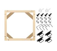 sourcing map 8 x 8 Inches Canvas Stretcher Bars, Wood Canvas Frame Kit Canvas Stretcher Frames DIY Stretcher Bars for Oil Paintings Prints Posters Home Decor