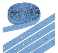 sourcing map 8 Yard Snap Button Tape, Polyester Plastic Snap Button Trim, Sewing Press Stud Ribbon Replacement for DIY Craft Clothes Fabric Sewing, Sky Blue
