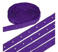 sourcing map 8 Yard Snap Button Tape, Polyester Plastic Snap Button Trim, Sewing Press Stud Ribbon Replacement for DIY Craft Clothes Fabric Sewing, Purple