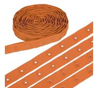 sourcing map 8 Yard Snap Button Tape, Polyester Plastic Snap Button Trim, Sewing Press Stud Ribbon Replacement for DIY Craft Clothes Fabric Sewing, Orange
