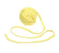 sourcing map 8 Yards Pom Trim Ribbon, 0.4" Wide Light Yellow Pom Ball Fringe Trim Sewing Fringe Fabric Ribbon for DIY Crafts Curtain Clothes Pillow Home Decoration, 5mm