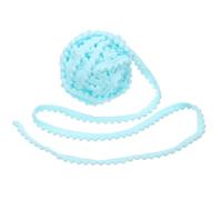 sourcing map 8 Yards Pom Trim Ribbon, 0.4" Wide Peacock Blue Pom Ball Fringe Trim Sewing Fringe Fabric Ribbon for DIY Crafts Curtain Clothes Pillow Home Decoration, 5mm