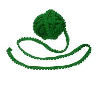 sourcing map 8 Yards Pom Trim Ribbon, 0.4" Wide Vegetable Green Pom Ball Fringe Trim Sewing Fringe Fabric Ribbon for DIY Crafts Curtain Clothes Pillow Home Decoration, 5mm