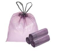 sourcing map 80 Count Trash Bags with Drawstring, 5.2 Gallon 20" Garbage Bags, Unscented Bathroom Trash Can Bin Liners Tear-Free Design for Home Office Kitchen Living Room Bedroom Car, Purple