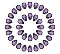 sourcing map 80 Pcs Crystal AB Pointed Back Rhinestones, 7x10mm Teardrop Faceted Glass Gems for Phone Case DIY Crafts Jewelry Making Clothing Decoration, Dark Purple