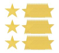 sourcing map 80 Pcs Glitter Star Cutouts, 6 Inch Star Shape Glitter Paper, Confetti Cut Outs for Bulletin Board Wall Party Decoration Supplies, Golden