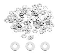 sourcing map 80 Pcs M1.6 304 Stainless Steel Flat Washers Round Flat Spacers for Screws, Bolts, Plumbing, Automotive, DIY, Electrical Device 1.6mm ID 4mm OD 0.3mm Thick