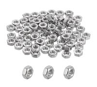 sourcing map 80 Pcs M3x0.5mm Hex Nuts, 316 Stainless Steel Metric Coarse Thread Hexagonal Hardware Nuts Fasteners for Electronic, Machine, DIY
