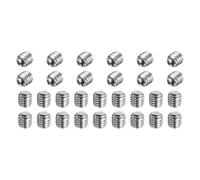 sourcing map 80 Pcs M6-1 x 6mm Grub Screws, 304 Stainless Steel Cup Point Allen Head Screws Internal Hex Socket Drive for Bathroom Fixtures Repair Furniture DIY Project