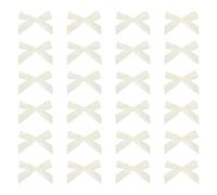 sourcing map 80 Pcs Mini Ribbon Bow 1.8 Inch Mini Small Fabric Satin Ribbon Flower Bows for Craft DIY Cake Sewing Wedding Birthday Party Wrapping Christmas Decoration, Beige