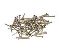 sourcing map 80 Pcs Small Tiny Nails 1.2mmx15mm(DXL) Tiny Brass Nails Hardware Nails Small Nail for Wooden DIY Decorative Boxes Household Accessories, Bronze Tone