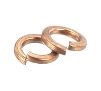sourcing map 80 Pcs Spring Lock Washer, M3 Split Lock Washer Assortment Copper Lock Washers for Screws Bolts Nuts