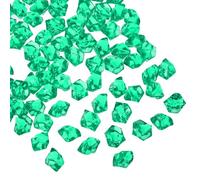 sourcing map 800pcs Fake Ice Rocks Acrylic Christmas Green Crystals Gems Stones Dazzling Crushed Ice Sparkling Fake Diamonds for Vase Fillers