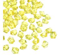 sourcing map 800pcs Fake Ice Rocks Acrylic Dark Gold Crystals Gems Stones Dazzling Crushed Ice Sparkling Fake Diamonds for Vase Fillers