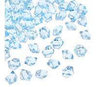 sourcing map 800pcs Fake Ice Rocks Acrylic Light Blue Crystals Gems Stones Dazzling Crushed Ice Sparkling Fake Diamonds for Vase Fillers