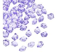 sourcing map 800pcs Fake Ice Rocks Acrylic Violet Crystals Gems Stones Dazzling Crushed Ice Sparkling Fake Diamonds for Vase Fillers