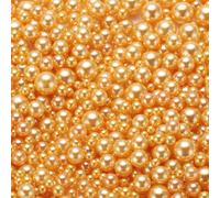 sourcing map 800Pcs Faux Pearl for Crafting, 3-8mm No Hole ABS Round Pearls for Vase Fillers, Jewelry Making, Vase Filler, Cosmetic Boxes, DIY Parts, Table Scatter, Home Decoration, Gold