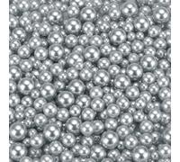 sourcing map 800Pcs Faux Pearl for Crafting, 3-8mm No Hole ABS Round Pearls for Vase Fillers, Jewelry Making, Vase Filler, Cosmetic Boxes, DIY Parts, Table Scatter, Home Decoration, Silver Grey
