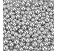 sourcing map 800Pcs Faux Pearl for Crafting, 3-8mm No Hole ABS Round Pearls for Vase Fillers, Jewelry Making, Vase Filler, Cosmetic Boxes, DIY Parts, Table Scatter, Home Decoration, Silver