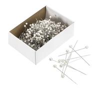 Sourcing Map 800pcs Round Pearl Head Dressmaking Corsage Pins Straight Pins for Wedding Sewing Decoration DIY Craft, White