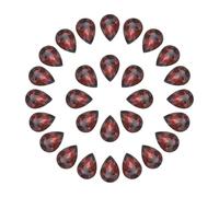 sourcing map 80Pcs 10 x 14 mm Teardrop Rhinestones Acrylic Pointed Back Rhinestone Beads Gems for Jewelry Making Costume Crystal Embellishments Crafts, Wine Red