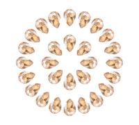 sourcing map 80Pcs 10 x 14 mm Teardrop Rhinestones Acrylic Pointed Back Rhinestone Beads Gems for Jewelry Making Costume Crystal Embellishments Crafts, Champagne