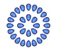 sourcing map 80Pcs 10 x 14 mm Teardrop Rhinestones Acrylic Pointed Back Rhinestone Beads Gems for Jewelry Making Costume Crystal Embellishments Crafts, Dark Blue