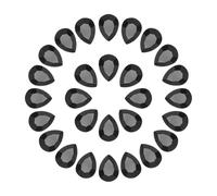 sourcing map 80Pcs 13 x 18 mm Teardrop Rhinestones Acrylic Pointed Back Rhinestone Beads Gems for Jewelry Making Costume Crystal Embellishments Crafts,Black