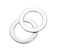 sourcing map 80Pcs 304 Stainless Steel Flat Washers, M10x16x0.1mm Ultra Thin Flat Spacers, Flat Ring Fasteners for Bolts Screws, Electronic Repair, Automotive, Mechanical Industry