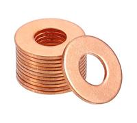 sourcing map 80Pcs 8mm x 18mm x 1mm Copper Flat Washers Screw for Bolt