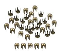 sourcing map 80Pcs Bronze Round Dome Rivets, 2mm Brass Spike Studs Spots Punk Rock Nailheads Claw Beads for DIY Clothes Belt Bag Shoes Bracelet Leather Craft