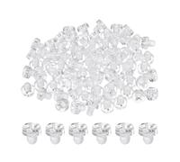 sourcing map 80Pcs Clear Acrylic Screws, M4x4mm PC Plastic Phillips Round Head Screw Metric Coarse Thread Bolts for Machine Accessories, Transparent