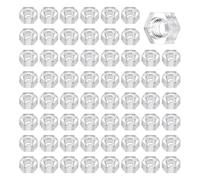 sourcing map 80Pcs Clear Hex Nuts, M5 Metric Coarse Thread Hexagon Machine Acrylic Screw Nuts for Machine Fasteners DIY Use