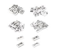 sourcing map 80Pcs M3/M4/M5/M6 T Spring Nut Half Round T Slot Nut Roll in Spring Hammer Head Fastener Nut for Aluminum Profile 2020 Series