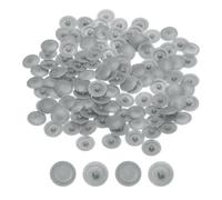 sourcing map 80Pcs Plastic End Caps Screw Caps Covers Hole Cover 12x3mm Self-Tapping Waterproof for Phillips Cam Fitting Screw Head, Light Grey