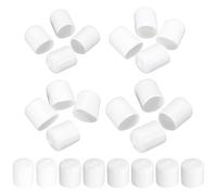 sourcing map 80pcs Round End Protective Caps 17mm 19mm 20mm 22mm White Screw Protector for Screw Bolt, Plumbing Pipe