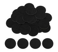 sourcing map 80Pcs Round Felt Circles, 38mm (1-1/2") Black Non-Woven Felt Fabric Sticker Self-Adhesive Felt Pads Pre Cut Felt Pads for Sewing Costume Handcraft Cut Crafts DIY Projects