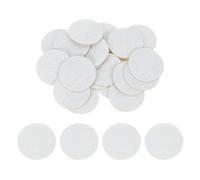 sourcing map 80Pcs Round Felt Circles, 38mm (1-1/2") White Non-Woven Felt Fabric Sticker Self-Adhesive Felt Pads Pre Cut Felt Pads for Sewing Costume Handcraft Cut Crafts DIY Projects