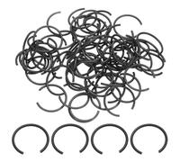 sourcing map 80Pcs Round Wire C-Clips, 70Mn Carbon Structural Steel Internal Snap Rings, Retaining Rings Round Wire Snap Rings for 25mm Hole, Black