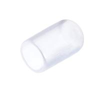 sourcing map 80pcs Rubber End Caps 8mm(5/16") ID PVC Vinyl Round End Cap Cover Screw Thread Protectors Clear