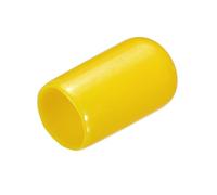 sourcing map 80pcs Rubber End Caps 9mm ID PVC Vinyl Round End Cap Cover Screw Thread Protectors Yellow